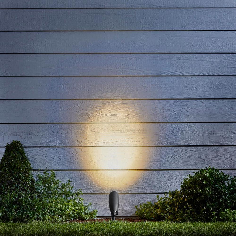 200 Lumens Black Aluminum LED Outdoor Spotlight with Clear Lens
