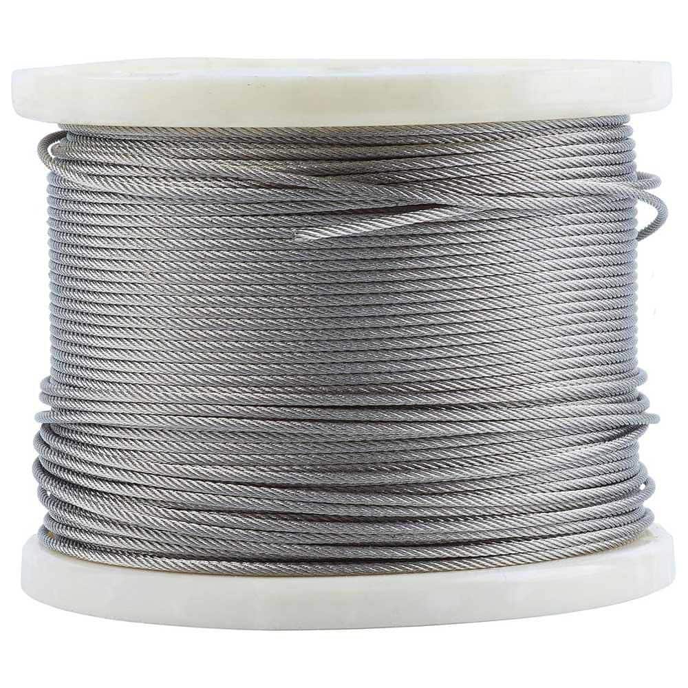0.13 in. T316 Stainless Steel Wire Rope for Cable Railing Marine Grade Silver 500 ft. Anti-Corrosion and Rust Resistant price history on PriceWatchPro