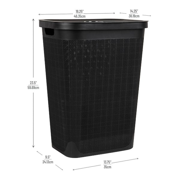 Mind Reader Black 23.5 H x 14.25 W x 18.25 D Plastic Modern 60 L