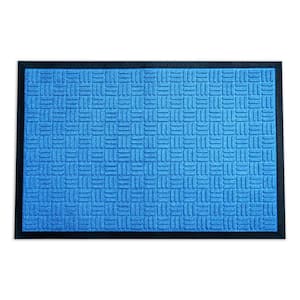 Blue 36 in. x 60 in. Checker Floor Mat Indoor/Outdoor Door Mat