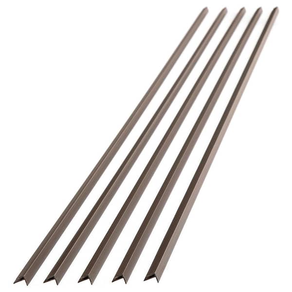 Fasade® 4' PVC Argent Bronze Wall Panel Divider Trim - 5 Pack