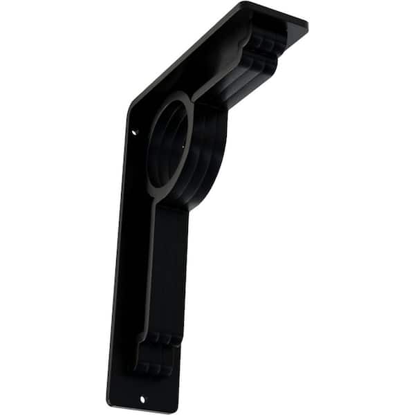 Ekena Millwork 2 in. x 8 in. x 5-1/2 in. Wrought Iron Triple Center Brace Maria Bracket