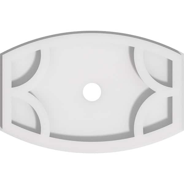 Ekena Millwork 1 in. P X 10 in. W X 6-5/8 in. H X 1 in. ID Kailey Architectural Grade PVC Contemporary Ceiling Medallion