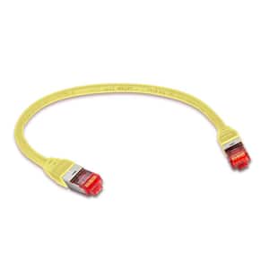 CAT 6A 10GBPS Professional Grade, SSTP 26AWG Patch Cable 1' Yellow, 5PK