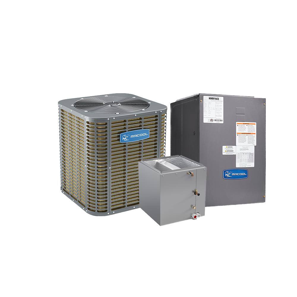 MRCOOL MX 34,000 BTU 14 SEER Vertical Central Split System Heat Pump, 48K  Coil, 4 Ton Modular Blower Bundle with TXV -208/230V MXH1436V48BV16 - The Home  Depot