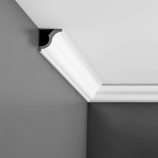 ORAC DECOR 2-1/8 in. x 2-1/8 in. x 78-3/4 in. Primed White Plain Polystyrene Crown Moulding (38-Pack)