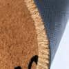 Natural and Black Coir Work and Wine Message Doormat