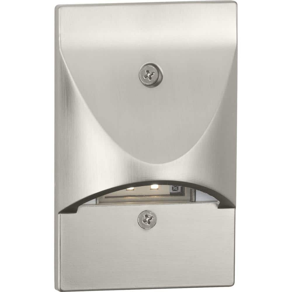 Brushed Nickel Dimmable LED Step Light with Gasketed Lens