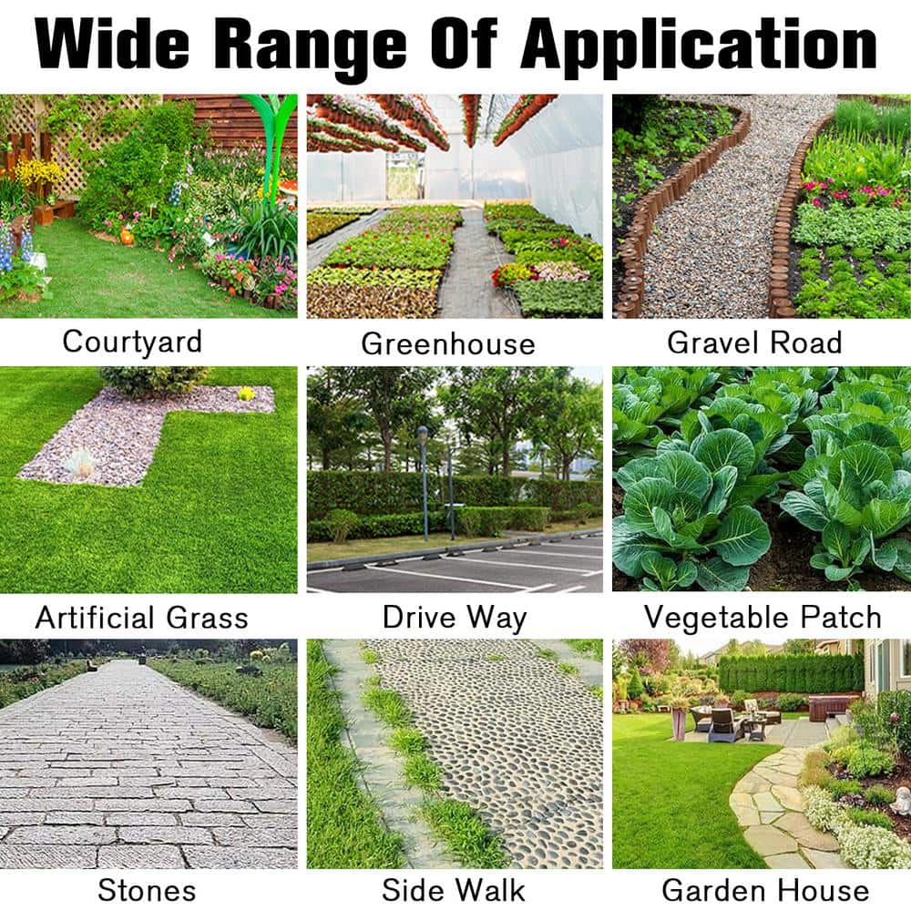 4ft x 100ft Black Heavy Duty Weed Barrier Landscape Fabric
