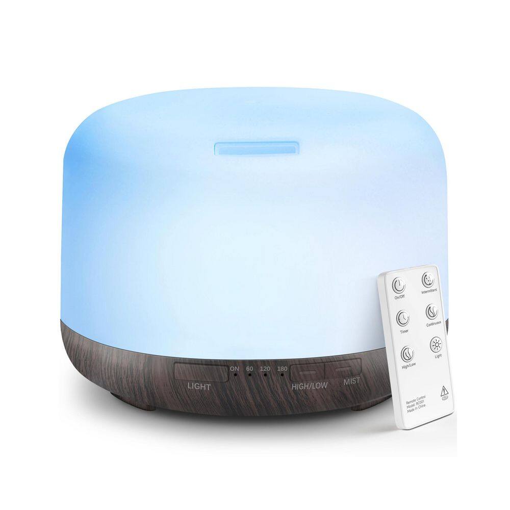 500ml Ultrasonic Essential Oil Diffuser with Remote Control 5-in-1 ...
