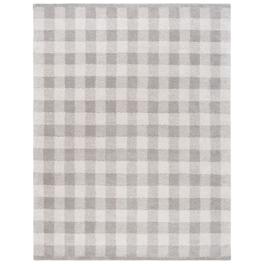 Genre 8 ft. x 10 ft. Gray/Ivory Abstract Plaid Area Rug price history on PriceWatchPro