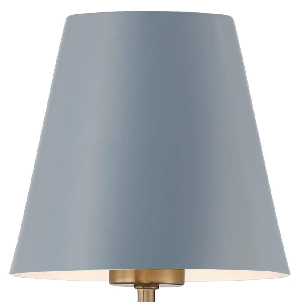 Vibrant Gold and Blue 4-Light Metal Chandelier