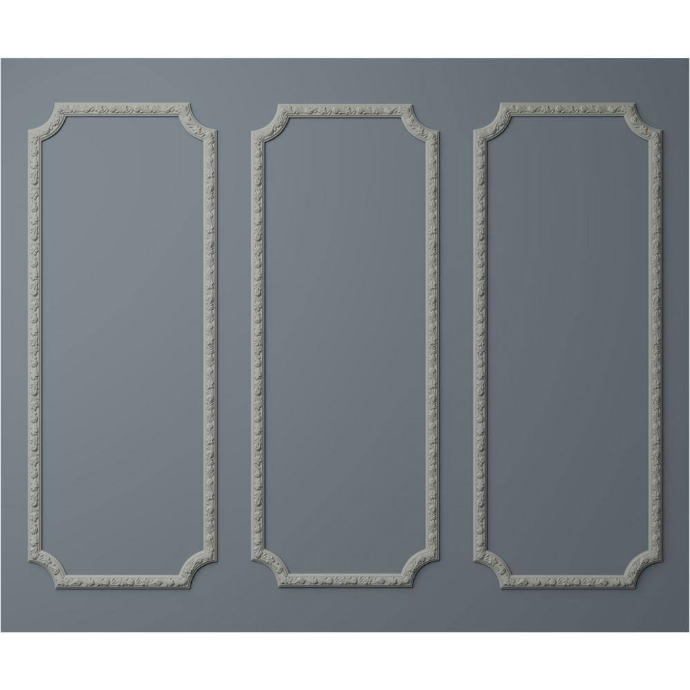 Sussex Floral Gray Polyurethane Triple Panel Moulding Kit