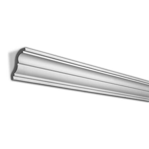 American Pro Decor 2-3/8 in. x 3-1/8 in. x 96 in. Plain Polyurethane Crown Moulding 40 LF (5-Pack)