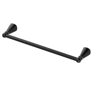 Edgemere 18 in. Wall Mounted Towel Bar in Matte Black