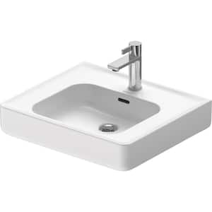 Soleil by Starck  5.75 in. Wall-Mounted Rectangular Bathroom Sink in White