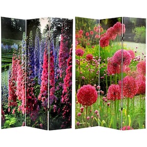 6 ft. Printed 3-Panel French Garden Room Divider