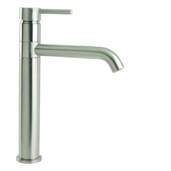 Unbranded Single Hole Single-Handle Swivel Arm Euro Vessel Bathroom Faucet in Brushed Nickel