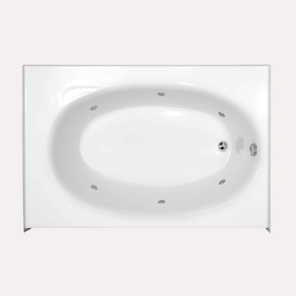 Kona 60 in. Right Drain Alcove Rectangular Whirlpool Bathtub in White price history on PriceWatchPro
