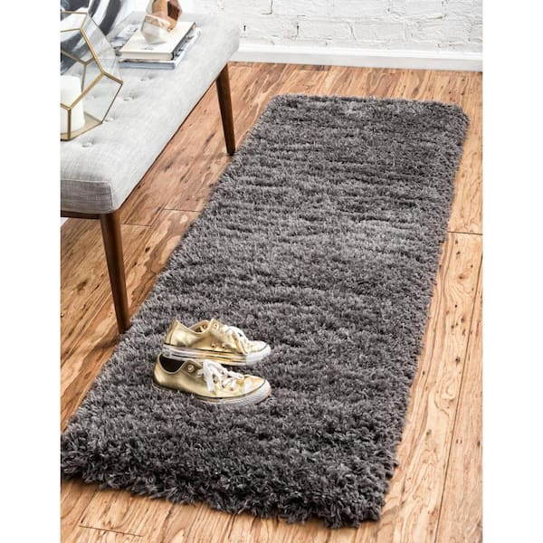Shag Slate 2' 0 x 6' 0 Runner Rug