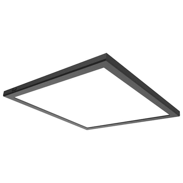 SATCO Blink Pro Plus 23.7 in. 47-Watt Black Color Selectable Integrated LED Flush Mount Surface Light 3550-3900 lumens