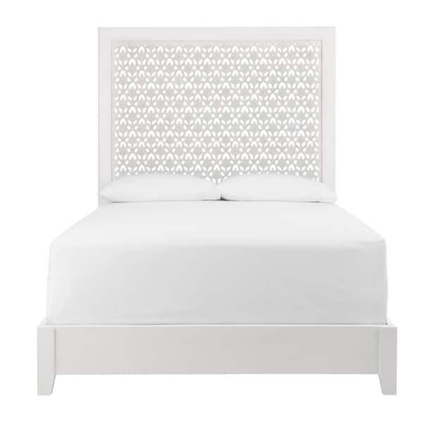 Whitewash queen deals bed frame