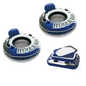 Inflatable Mega Chill II 72 Can Cooler Float and Inflatable Tube (2-Pack)