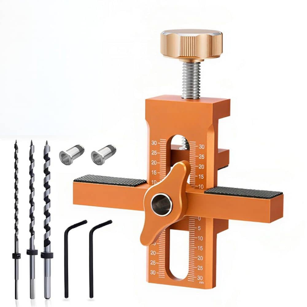 Aluminium 2-in-1 Cabinet Door Mounting Installation Positioner  Jig and Rebound Device Tool with 3 Drill Bits price history on PriceWatchPro