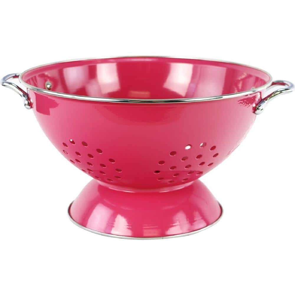 5 qt. Metal Powder Coated Enameled Will Never Flake or Discolor Colander in