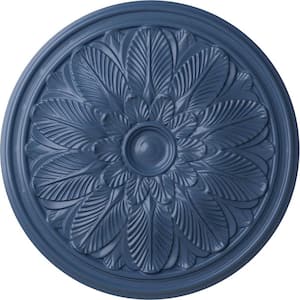 22-5/8" x 1-3/4" Bordeaux Urethane Ceiling Medallion (Fits Canopies upto 3-1/4"), Hand-Painted Americana