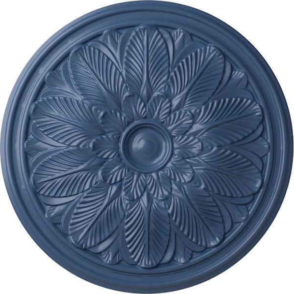 Ekena Millwork 22-5/8" x 1-3/4" Bordeaux Urethane Ceiling Medallion (Fits Canopies upto 3-1/4"), Hand-Painted Americana