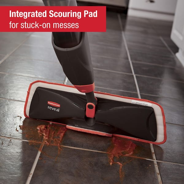 Rubbermaid Reveal Floor Spray Mop 14 in. Flat Mop with