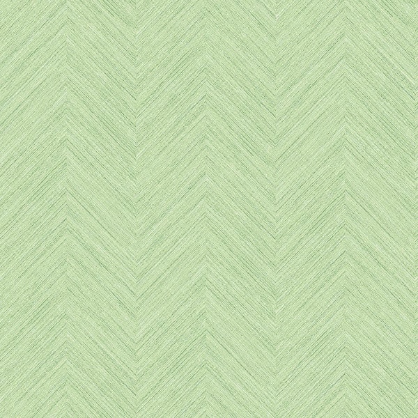 Chesapeake Caladesi Green Faux Linen Green Wallpaper Sample