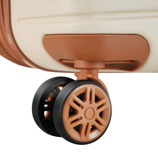LIVACA 4-Piece Cream ABS Plastic Hardside Lightweight Expandable