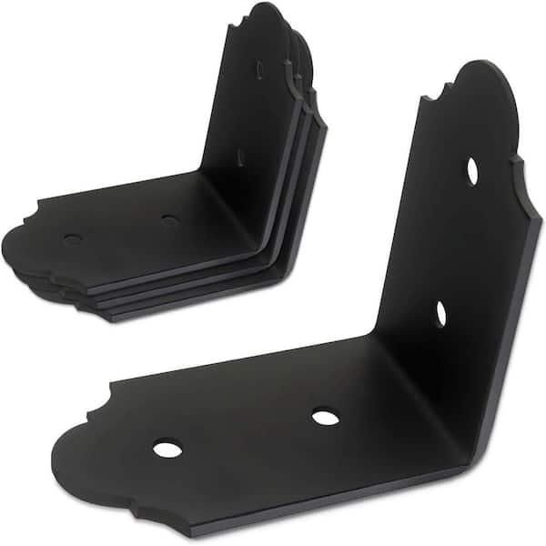 90 Degree Angle Bracket Large L Brackets 6x6 Heavy Duty Metal Support Brace 4 Pack for Wood Shelving DIY