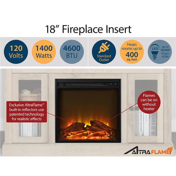 Ameriwood Home Domingo 47.6 in. Electric Fireplace TV Stand for
