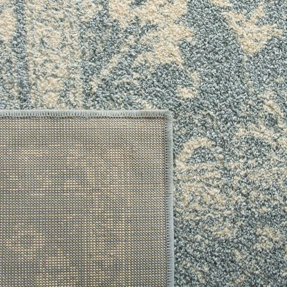 Adirondack Slate and Ivory Round Synthetic Area Rug