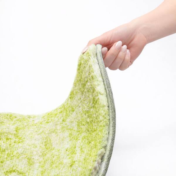 Dream Shag Premium Machine Washable Abstract ADS553 Aloe 8 ft. x 10 ft. Area Rug