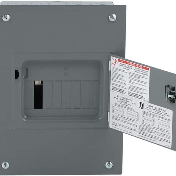 Square D QO 100 Amp 8-Space 16-Circuit Indoor Flush Mount Main Lug Load Center with Cover, Door