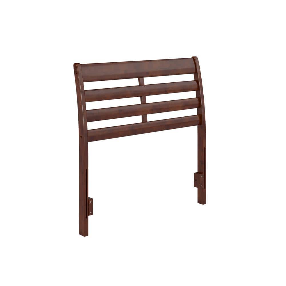 Savannah Twin Walnut Solid Wood Headboard with USB Charger