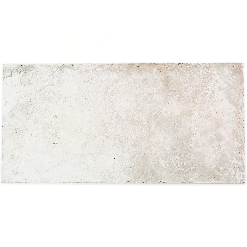 Ravello 12" x 24" White Porcelain Stone Look Tile