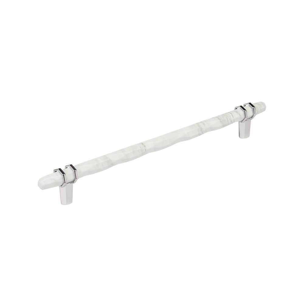 Carrione 10-1/16 in. (256mm) Center-to-Center Marble White/Polished Chrome Bar Cabinet Pull price history on PriceWatchPro