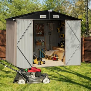 8.5 ft. W x 5.5 ft. D Metal Storage Shed with Vents and Lockable Door (47 sq. ft.)