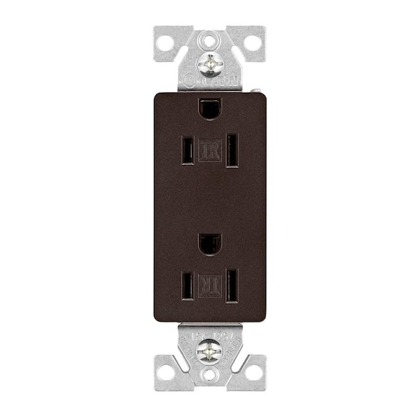 Designer Duplex Receptacle, Oil Rubbed Bronze