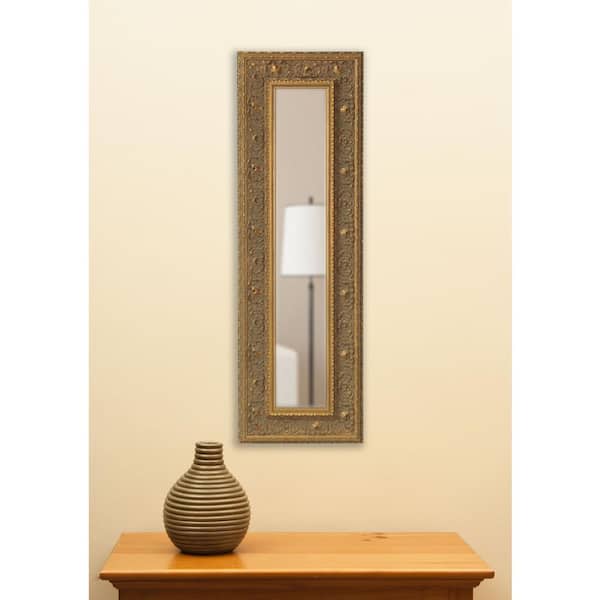 Unbranded Medium Rectangle Gold Classic Mirror (37.5 in. H x 11.5 in. W)