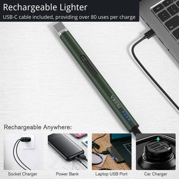 green electronic cigarette lighter USB-C Rechargeable Electric The Octagon One Rechargeable Desk Light combines the best of simple and natural wood Afoxsos Windproof Pine Green Pro