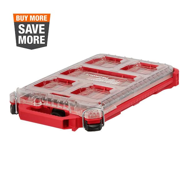 Milwaukee PACKOUT 5-Compartment Low-Profile Compact Small Parts Organizer