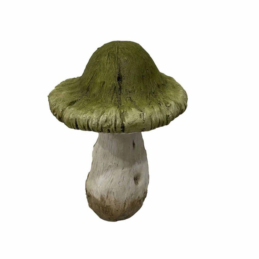 Galt International Green Polyresin Mushroom Garden Decor. 15 in