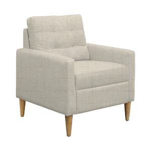 Dani Cream Arm Chair with Tufted back