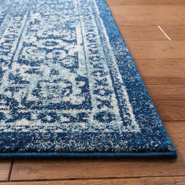 Ivory 2'2 x 4' Navy SAFAVIEH Evoke Collection EVK256A Oriental Distressed Non-Shedding Living Room Bedroom Accent Rug Ivory 2'2 x 4' Navy SAFAVIEH Evoke Collection EVK256A Oriental Distressed Non-Shedding Living Room Bedroom Accent Rug